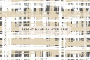Bright Hand Painted Grid