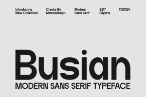 Busian – Sans Serif Geometric Font