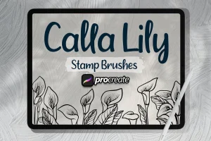 Calla Lily Flower Brush Stamp Procreate