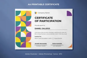 Certificate of Participation Template