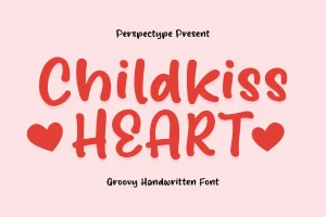 Childkiss Heart Groovy Handwritten Font