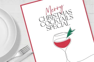 Christmas Cocktail Menu Template