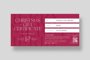 Christmas Gift Certificate Template