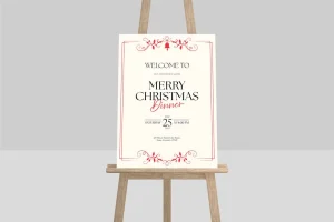 Christmas Welcome Sign Template