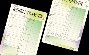 Classic Y2K Daily Weekly Planner