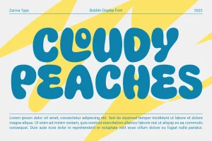 Cloudy Peaches – Bubble Font