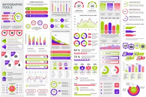 Collection Infographic Elements Template Graphics