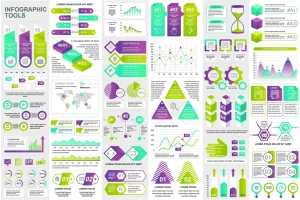Collection Infographic Elements Template Graphics