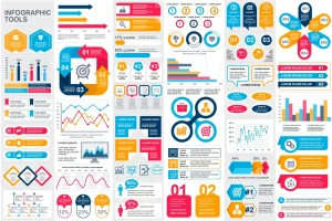 Collection Infographic Elements Template Graphics