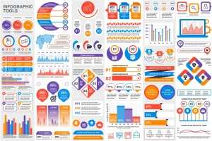 Collection Infographic Elements Template Graphics
