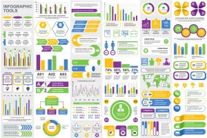 Collection Infographic Elements Template Graphics