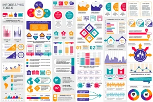 Collection Infographic Elements Template Graphics
