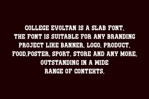 College Evoltan – Sport Slab Serif Font