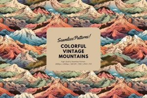 Colorful Vintage Mountains