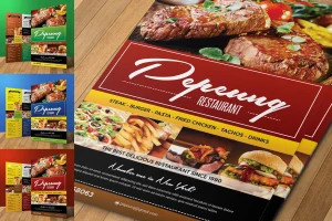Colorfull Restaurant Menu Flyer