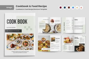 Cookbook & Food Recipe Catalog Brochure