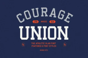 Courage Union – Athletic Slab Font
