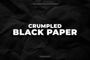 Crumpled Black Paper Textures