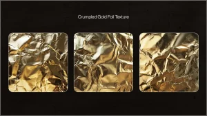 Crumpled Gold Foil Texture