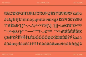 CS Bloom – Art Nouveau Font