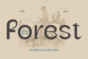 CS Forest – Art Nouveau Font