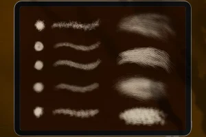 Dans Fur Hair Brush Stamp Procreate