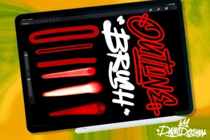 Dans Outline  Lettering  Brush