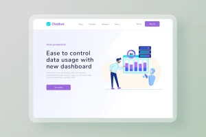 Data saving infographic website Illustration
