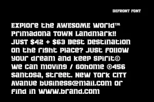 Defront Stencil Font