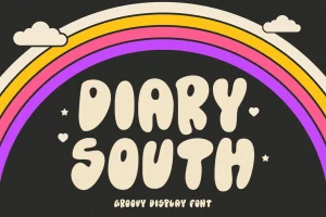 Diary South – Groovy Display Font