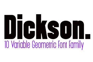 Dickson family font sans serif