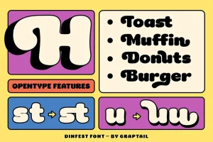Dinfest Bold – Retro Font