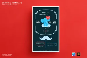 DIY Modern Baby Shower Invitation
