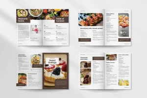 Elegant Food Recipe Catalog & Cookbook Design