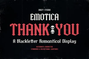 Emotica – Blackletter Romance Font