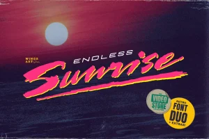 Endless Sunrise – 1980s Inspired Script Font Duo