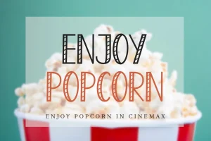 Enjoy Popcorn Monoline Display Kids Font