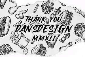 fast food vintage brush stamp
