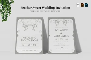 Feather Sweet | Wedding invitation
