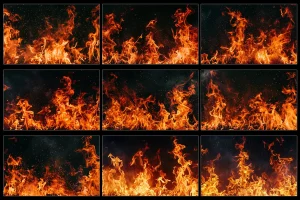 Fiery Fire Flames Background