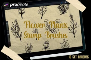 flower plants stamp brushes