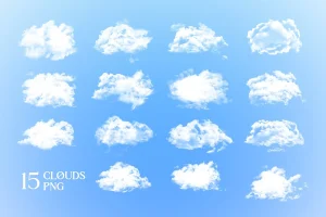 Fluffy Clouds Png Overlays #1