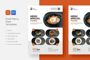 Food Restaurant Menu Flyer