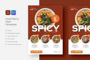 Food Restaurant Menu Flyer