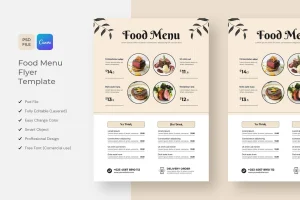Food Restaurant Menu Flyer