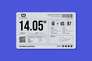 Fragile Barcode Sticker Label Template