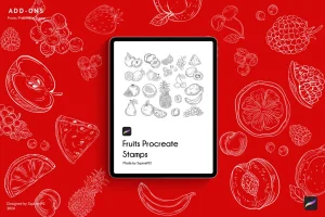 Fruits Procreate Stamp Brush