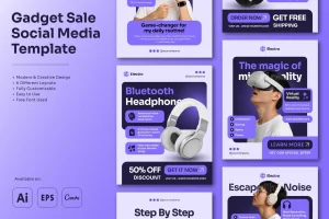 Gadget Sale Social Media Post Design Template IF