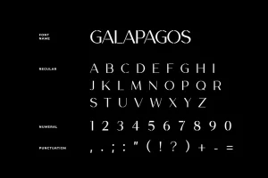 Galapagos Modern Font