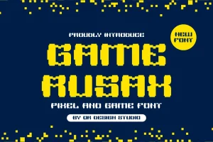 Game Rusax – Pixel Font